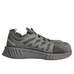 Reebok Shoes Mens 7.5 Black Fusion Flexweave Safety Toe Work Sneakers RB4317